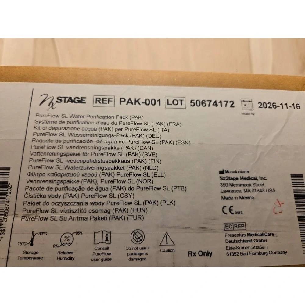 Pureflow SL Water Purification Pack Nxstage‎